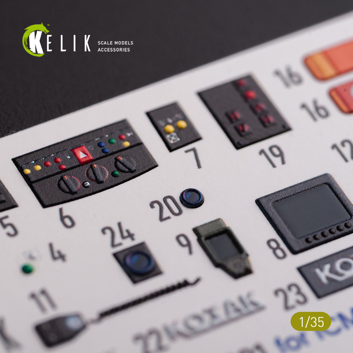 3D Decals Kozak-001 Ukrainian MRAP (for ICM Plastic Model Kit) Scale 1:35 KeliK K35022 Ukraine