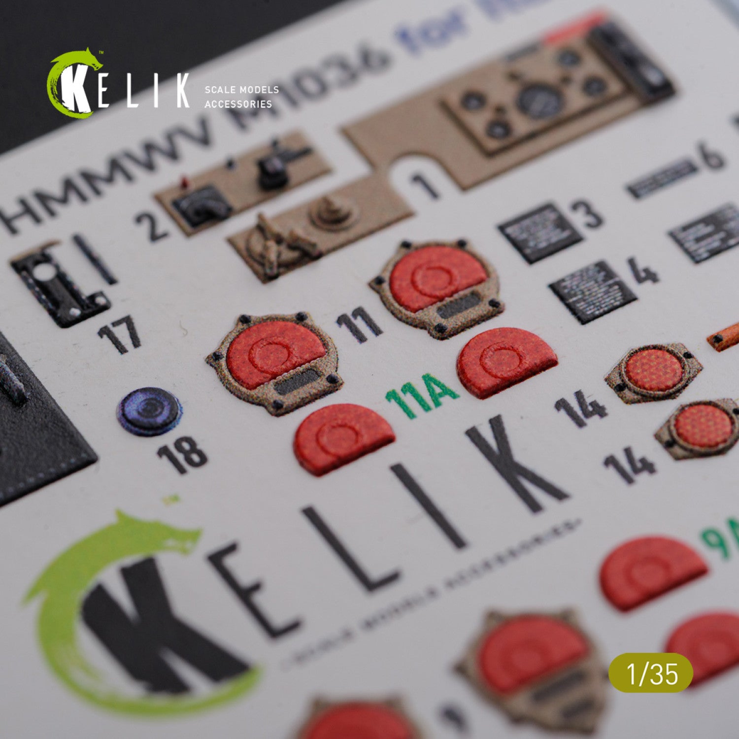 3D Decal Interior HUMVEE HMMWV M1036 with TOW Desert version (for Italeri Plastic Model Kit) Scale 1:35 KeliK USA