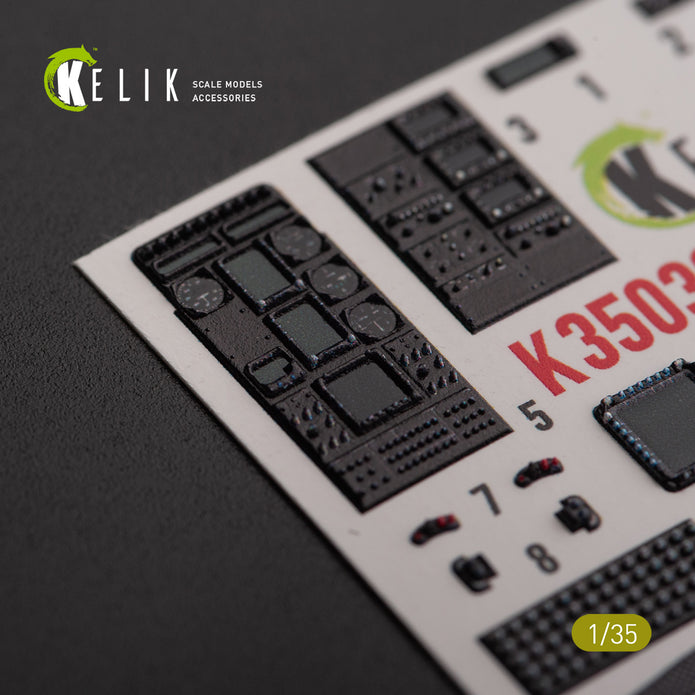 AH-6J/MH6J Little Bird. Interior 3D Decals (for Kitty Hawk / Zimimodel Helicopter model kit) Scale 1:35 KeliK K35033