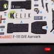 3D Decals Interior General Dynamics F-111 D/E Aardvark (for HobbyBoss model kit) Scale 1:48 KeliK K48002 USA