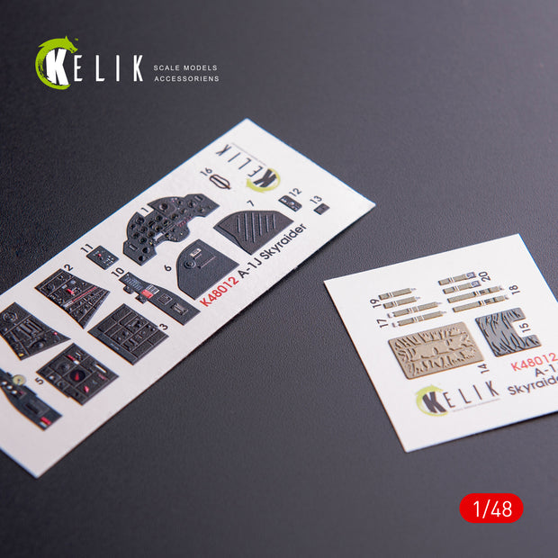 3D Decals Interior Aircraft Douglas A-1J "Skyraider" (for Tamiya Plastic Model Kit) Scale 1:48 KeliK K48012 USA