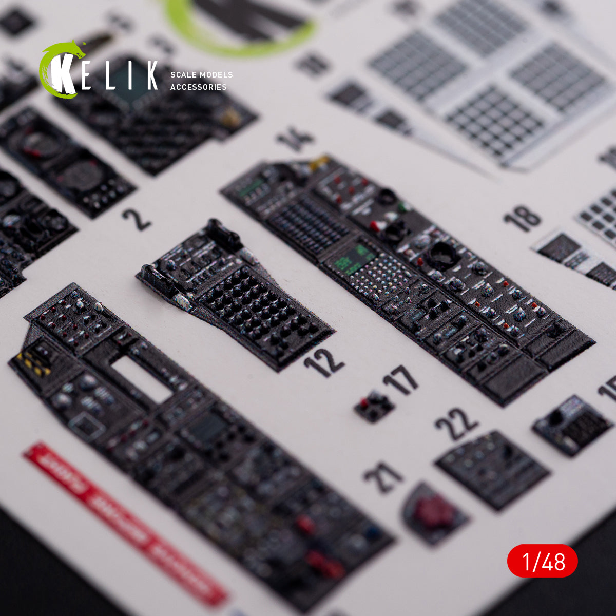 Interior 3D Decals Aircraft Fairchild Republic A-10 Thunderbolt II (for Academy Plastic Model Kit) Scale 1:48 KeliK K48017 USA
