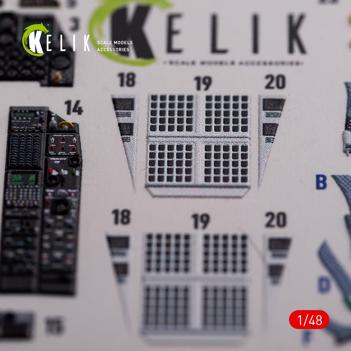 Interior 3D Decals Aircraft Fairchild Republic A-10 Thunderbolt II (for Academy Plastic Model Kit) Scale 1:48 KeliK K48017 USA