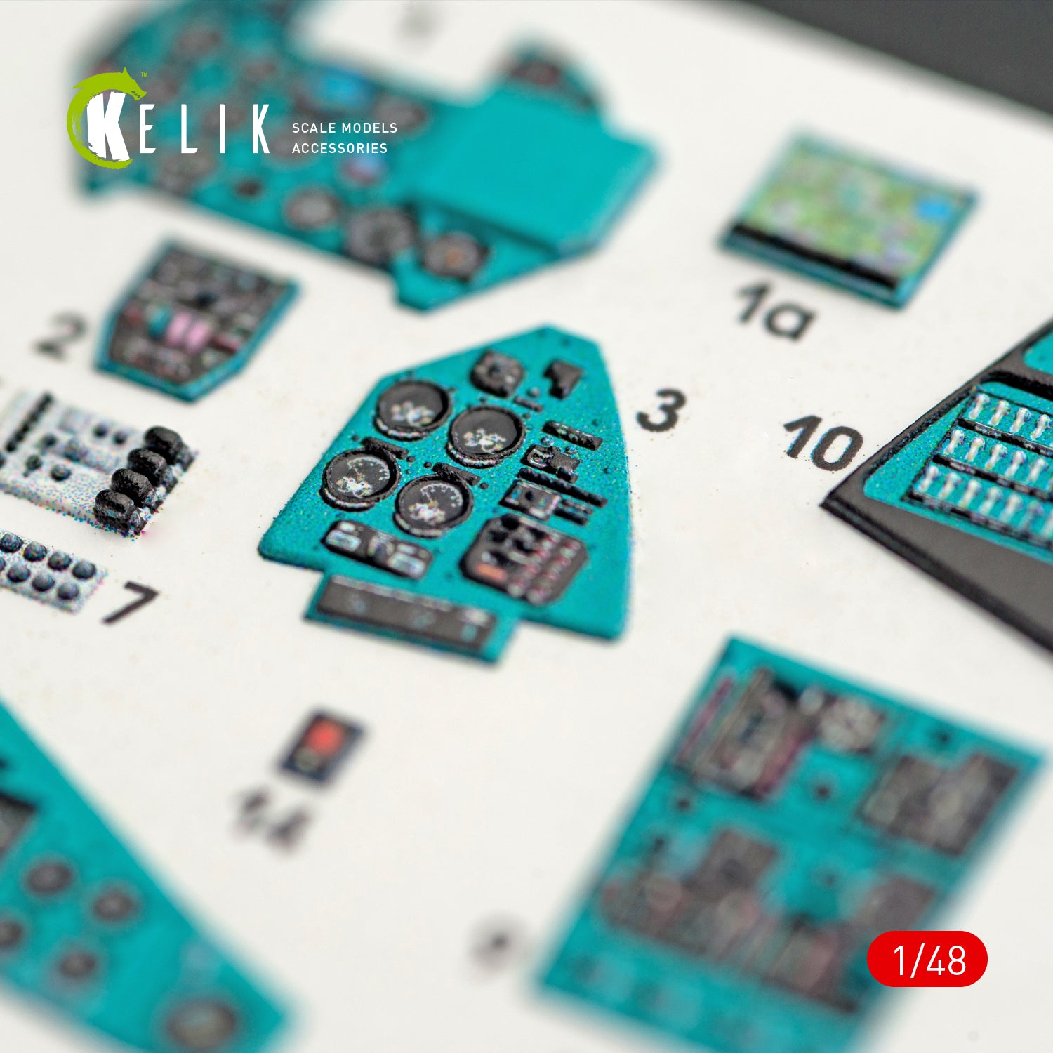 Interior 3D Decals Helicopters MI-24V (for Zvezda Plastic Model Kit) Scale 1:48 KeliK K48023 Ukraine/USSR