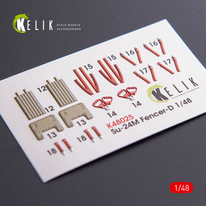Interior 3D Decals Aircraft SU-24 (for Trumpeter Plastic Model Kit) Scale 1:48 KeliK K48025 Ukraine/USSR