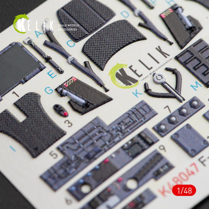 Interior 3D Decal F-35A Lightning II (for Kitty Hawk Model Kit) Scale 1:48 KeliK K48047 USA