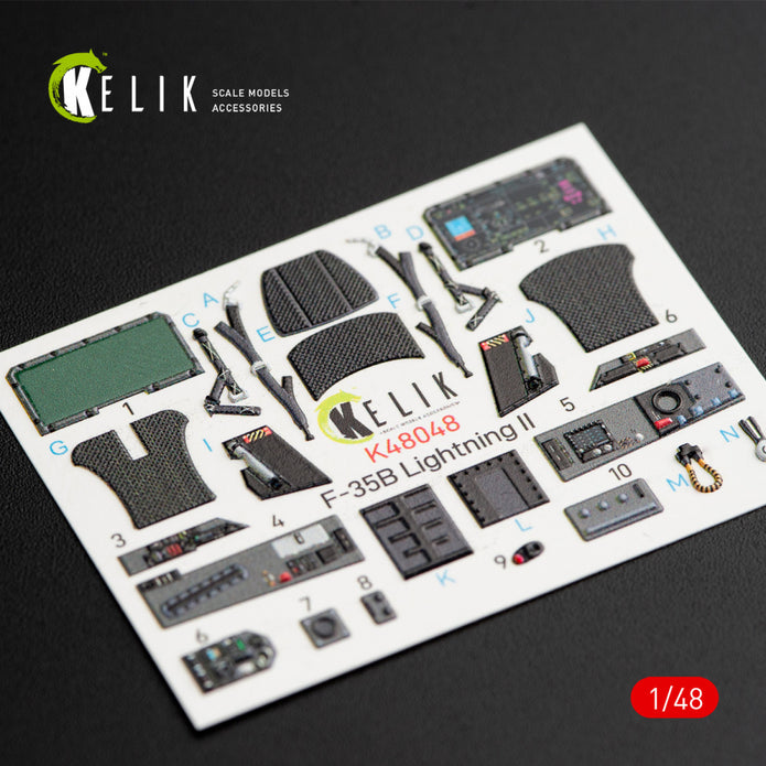 Interior 3D Decal F-35B Lightning II (for Kitty Hawk Model Kit) Scale 1:48 KeliK K48048 USA