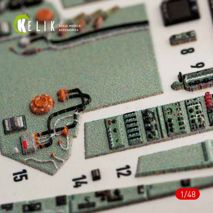 SU-27 Flanker Interior Aircraft 3D Decals (for GWH Plastic Model) Scale 1:48 KeliK K48051 Ukraine/USSR