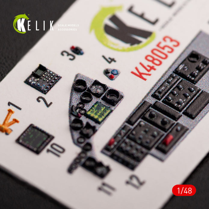 Mitsubishi JASDF F-2A Interior 3D Decals (for Hasegawa Plastic Model) Scale 1:48 KeliK K48053 Japan