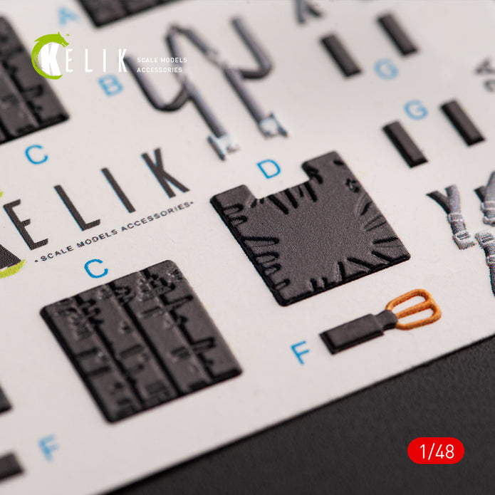 Mitsubishi JASDF F-2B Interior 3D Decals (for Hasegawa Plastic Model) Scale 1:48 KeliK K48054 Japan
