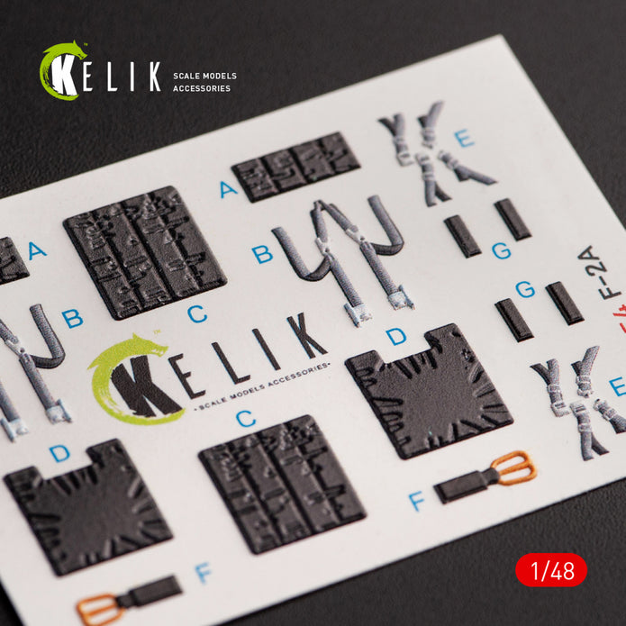 Mitsubishi JASDF F-2B Interior 3D Decals (for Hasegawa Plastic Model) Scale 1:48 KeliK K48054 Japan