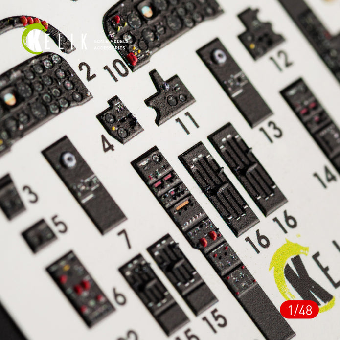 IA-58 Pucara Interior 3D Decals (for Kinetic Model Kit) KeliK K48055 Scale 1:48 Brazil