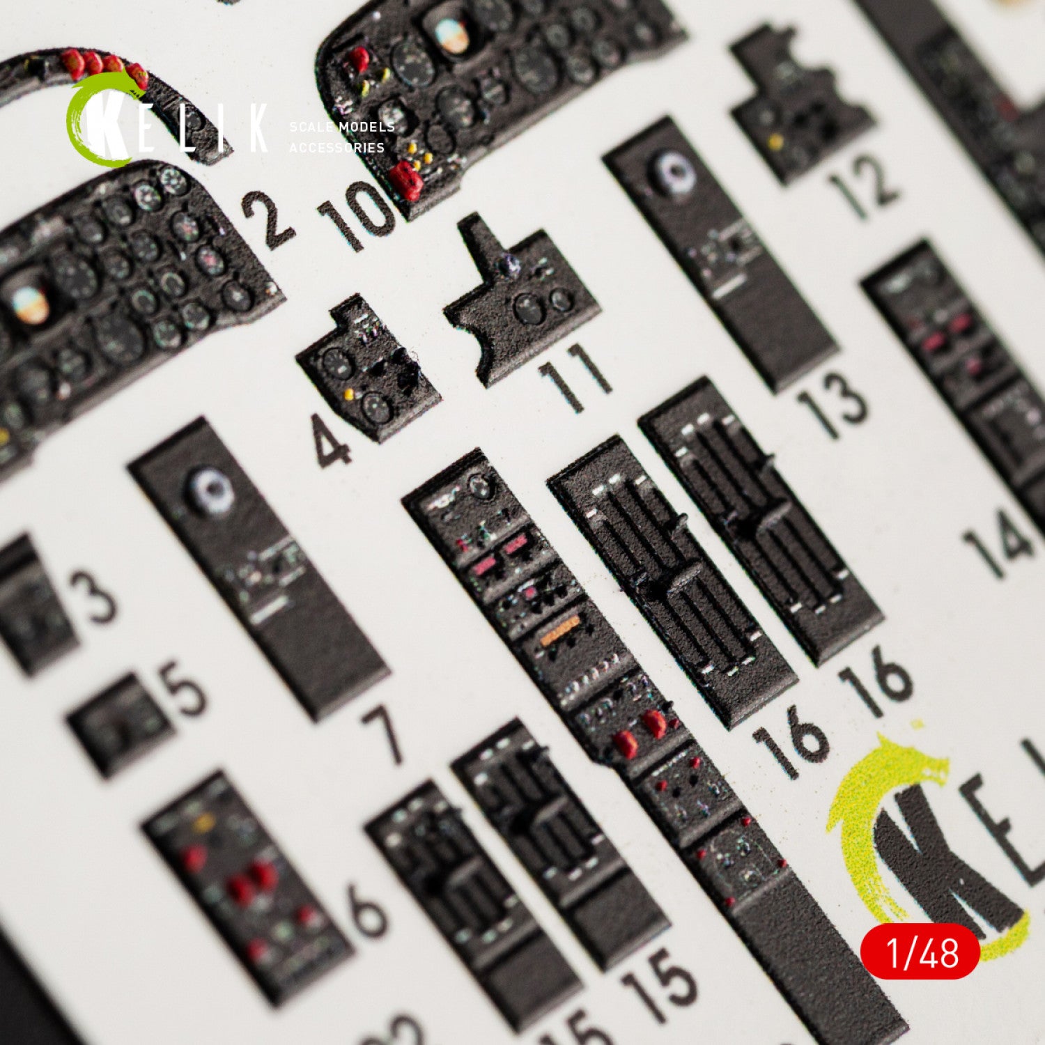 IA-58 Pucara Interior 3D Decals (for Kinetic Model Kit) KeliK K48055 Scale 1:48 Brazil
