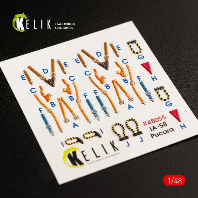 IA-58 Pucara Interior 3D Decals (for Kinetic Model Kit) KeliK K48055 Scale 1:48 Brazil