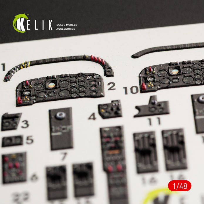 IA-58 Pucara Interior 3D Decals (for Kinetic Model Kit) KeliK K48055 Scale 1:48 Brazil