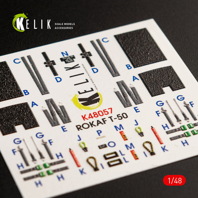 T-50 ROKAF Interior 3D Decals (for Academy Model Kit) KeliK K48057 Scale 1:48 Korea