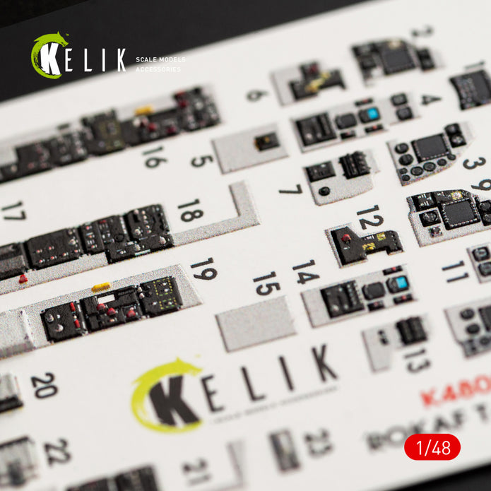 T-50 ROKAF Interior 3D Decals (for Academy Model Kit) KeliK K48057 Scale 1:48 Korea