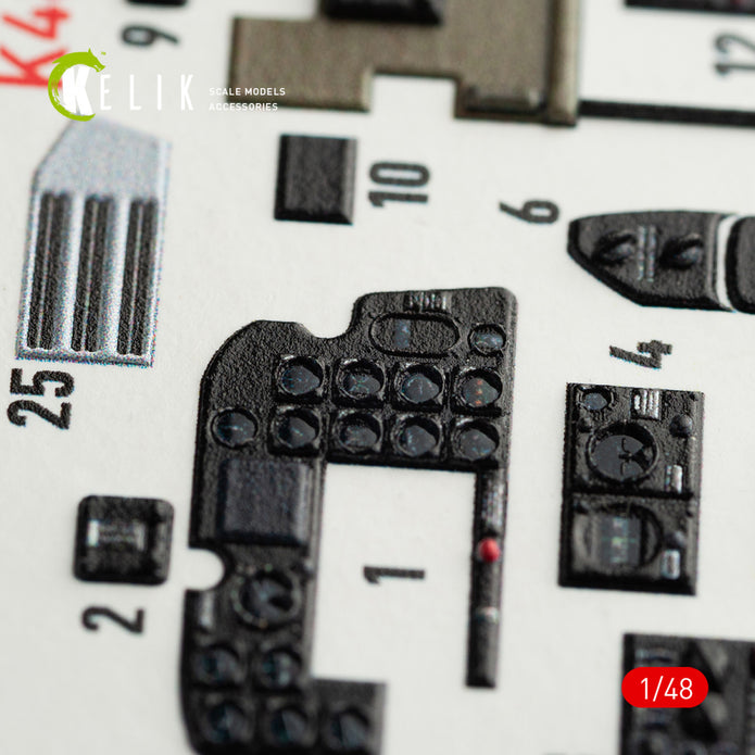 3D Decals Interior Aircraft Northrop P-61B 'Black Widow' (for GWH Plastic Model Kit) Scale 1:48 KeliK K48058 USA (WW2)