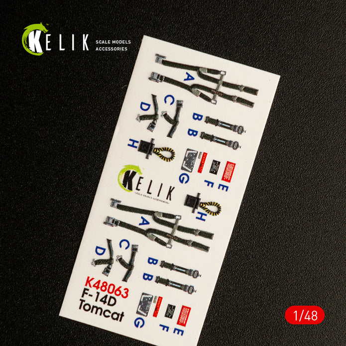 3D Decals Interior Aircraft Grumman F-14D Tomcat (for Tamiya Plastic Model Kit) Scale 1:48 KeliK K48063 USA