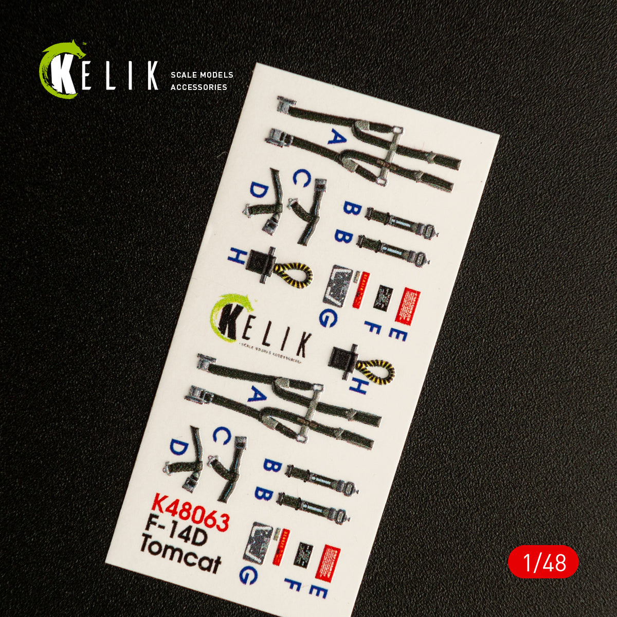 3D Decals Interior Aircraft Grumman F-14D Tomcat (for Tamiya Plastic Model Kit) Scale 1:48 KeliK K48063 USA