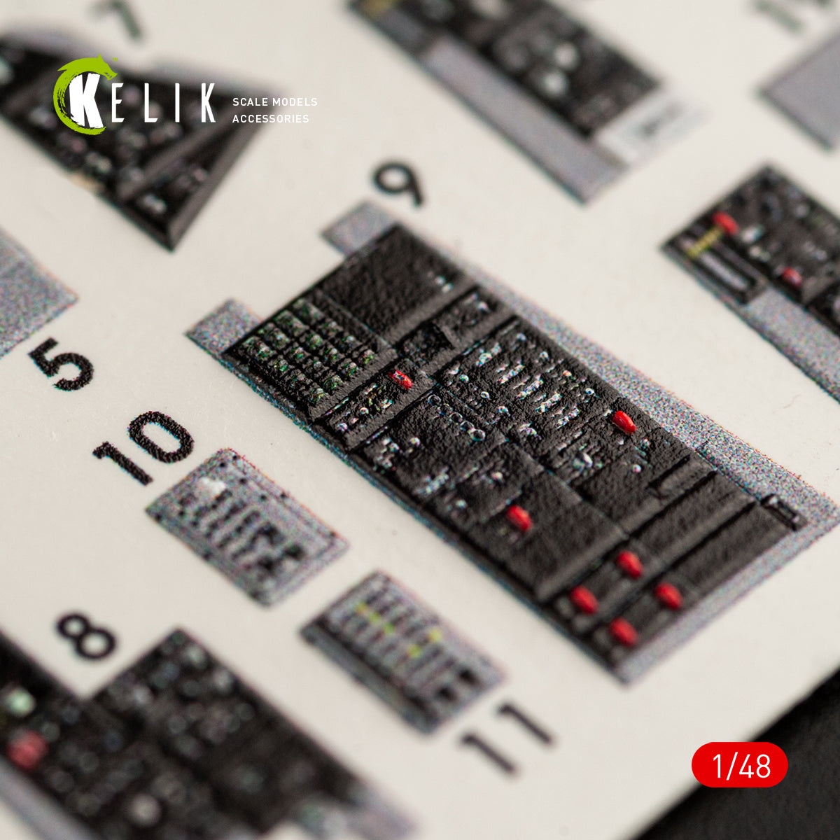 3D Decals Interior Aircraft Grumman F-14D Tomcat (for Tamiya Plastic Model Kit) Scale 1:48 KeliK K48063 USA