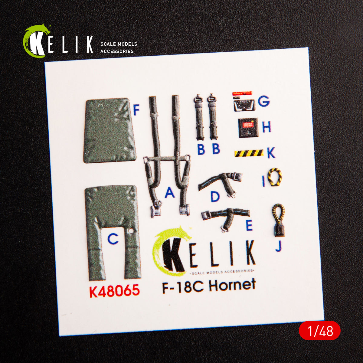3D Decals Interior Aircraft McDonnell Douglas F-18C Hornet (for Hasegawa Plastic Model Kit) Scale 1:48 KeliK K48065 USA