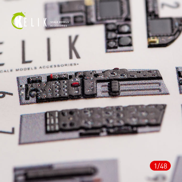 3D Decals Interior Aircraft McDonnell Douglas F-18C Hornet (for Hasegawa Plastic Model Kit) Scale 1:48 KeliK K48065 USA