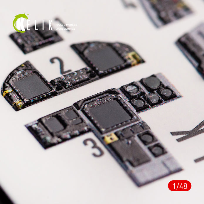 3D Decals Interior Aircraft McDonnell Douglas F-18C Hornet (for Hasegawa Plastic Model Kit) Scale 1:48 KeliK K48065 USA