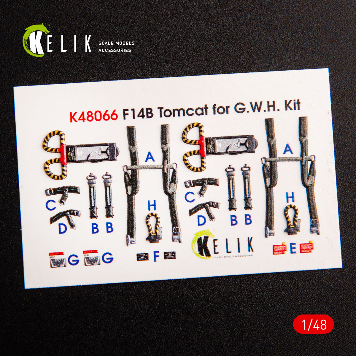3D Decals Interior Aircraft Grumman F-14B Tomcat (for GWH Plastic Model Kit) Scale 1:48 KeliK K48066 USA