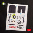 3D Decals Interior Aircraft F-35A Lightning II (for Tamiya Plastic Model Kit) Scale 1:48 KeliK K48067 USA