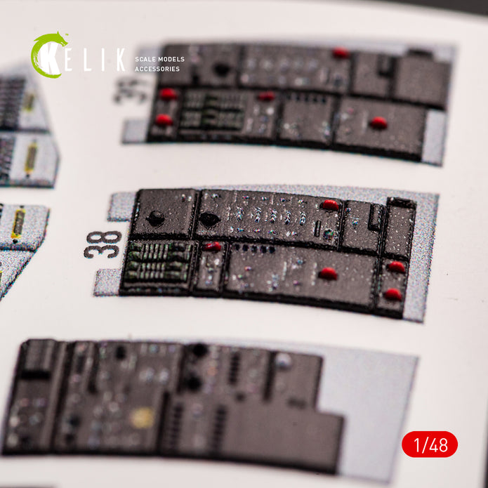 3D Decals Interior Aircraft Grumman F-14A Tomcat late (for Tamiya Plastic Model Kit) Scale 1:48 KeliK K48068 USA