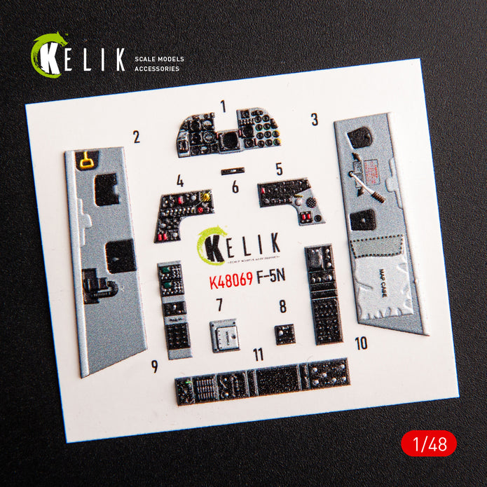 3D Decals Interior Aircraft Northrop F-5N (for AFV Club Plastic Model Kit) Scale 1:48 KeliK K48069 USA