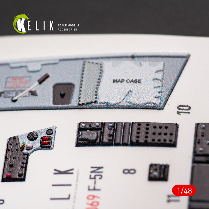3D Decals Interior Aircraft Northrop F-5N (for AFV Club Plastic Model Kit) Scale 1:48 KeliK K48069 USA