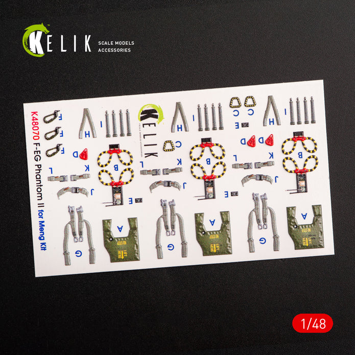 3D Decals Interior Aircraft McDonnell Douglas F-4E "Phantom II" (for Meng Plastic Model Kit) Scale 1:48 KeliK K48070 USA