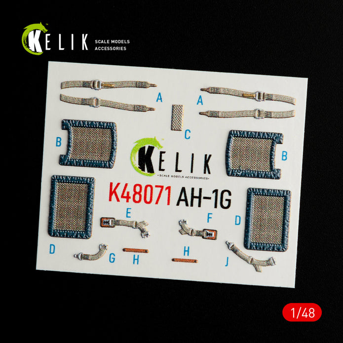 3D Decals Interior Helicopters Bell AH-1G (for ICM/Specia lHobby Plastic Model Kit) Scale 1:48 KeliK K48071 USA