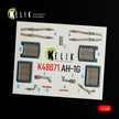 3D Decals Interior Helicopters Bell AH-1G (for ICM/Specia lHobby Plastic Model Kit) Scale 1:48 KeliK K48071 USA