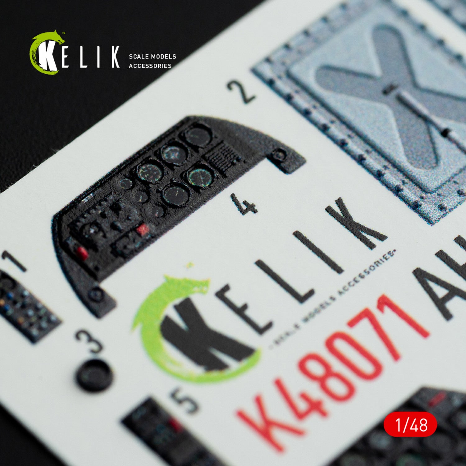 3D Decals Interior Helicopters Bell AH-1G (for ICM/Specia lHobby Plastic Model Kit) Scale 1:48 KeliK K48071 USA