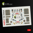 3D Decals Interior Aircraft Grumman F-14A Tomcat (for Italeri Plastic Model Kit) Scale 1:48 KeliK K48074 USA