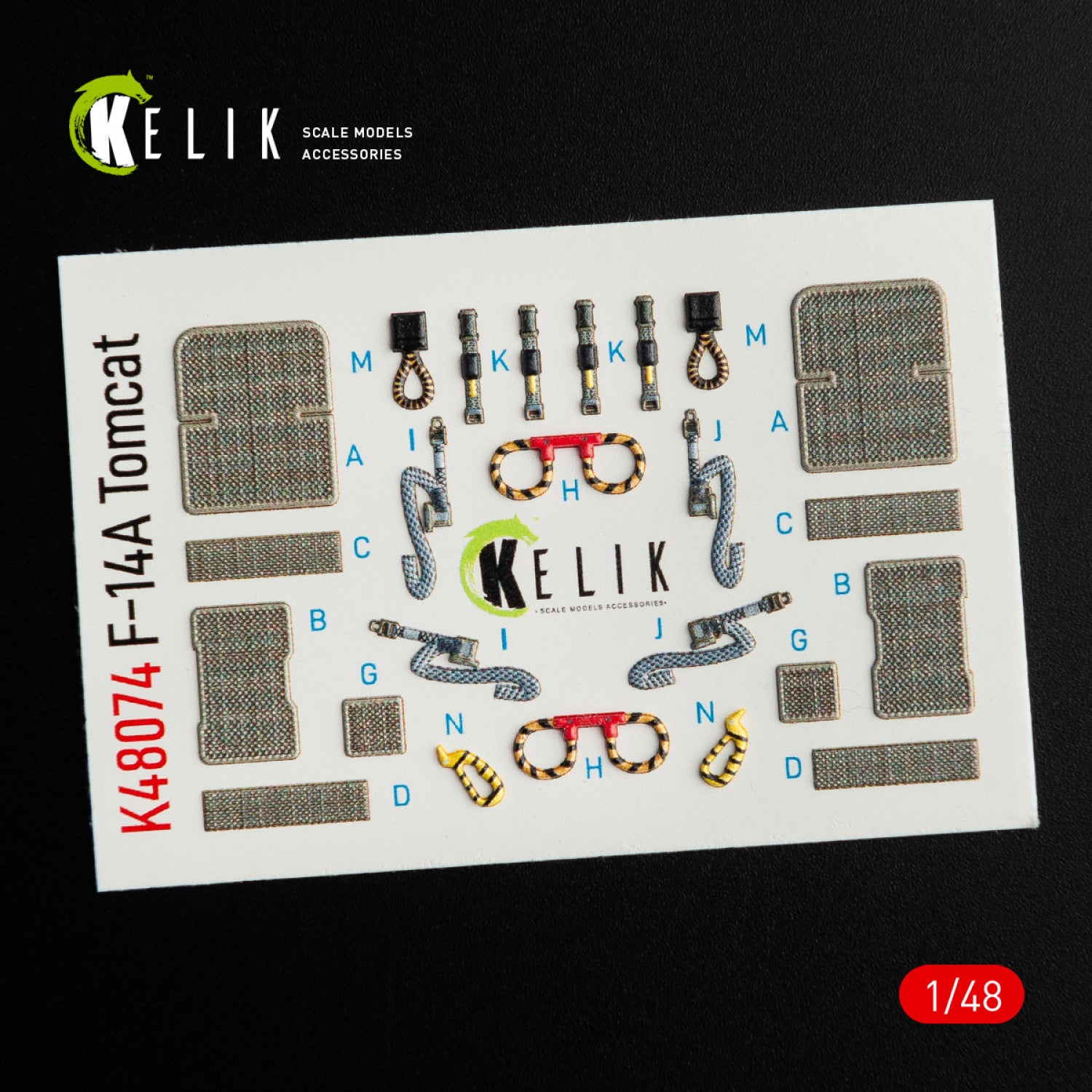 3D Decals Interior Aircraft Grumman F-14A Tomcat (for Italeri Plastic Model Kit) Scale 1:48 KeliK K48074 USA