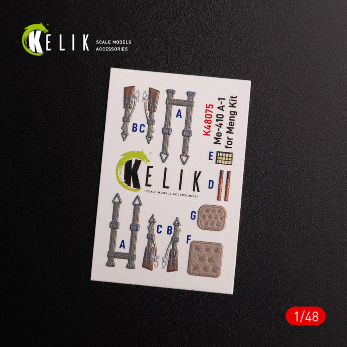 3D Decals Interior Aircraft Messerschmitt Me-410 A1 (for Meng Model Plastic Model Kit) Scale 1:48 KeliK K48075 Germany (WW2)