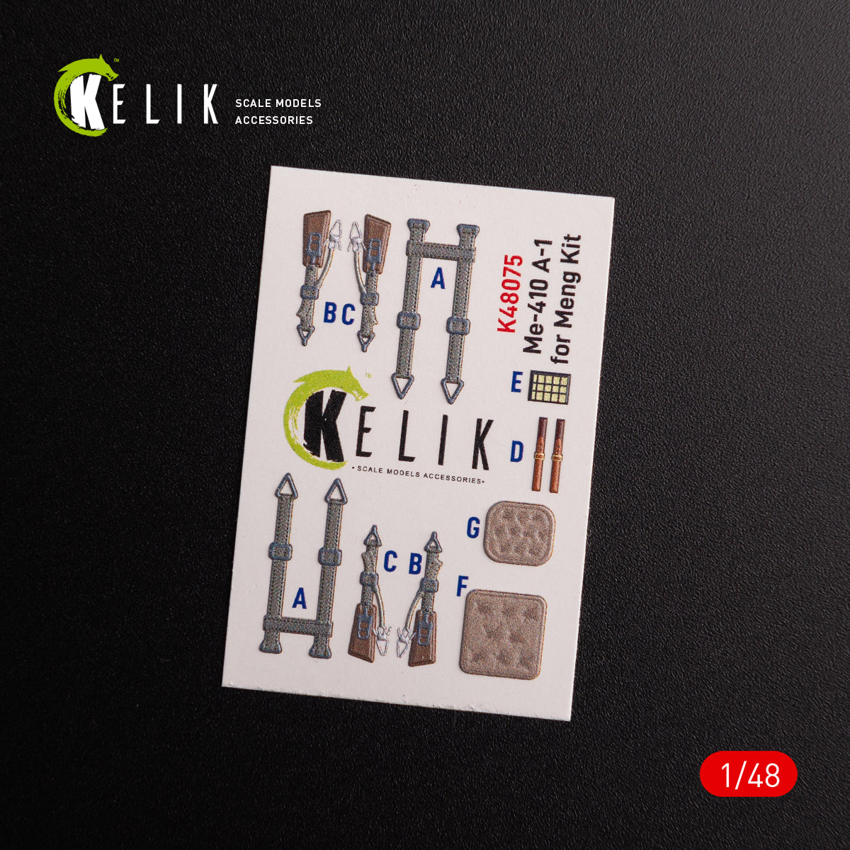 3D Decals Interior Aircraft Messerschmitt Me-410 A1 (for Meng Model Plastic Model Kit) Scale 1:48 KeliK K48075 Germany (WW2)