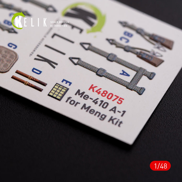 3D Decals Interior Aircraft Messerschmitt Me-410 A1 (for Meng Model Plastic Model Kit) Scale 1:48 KeliK K48075 Germany (WW2)
