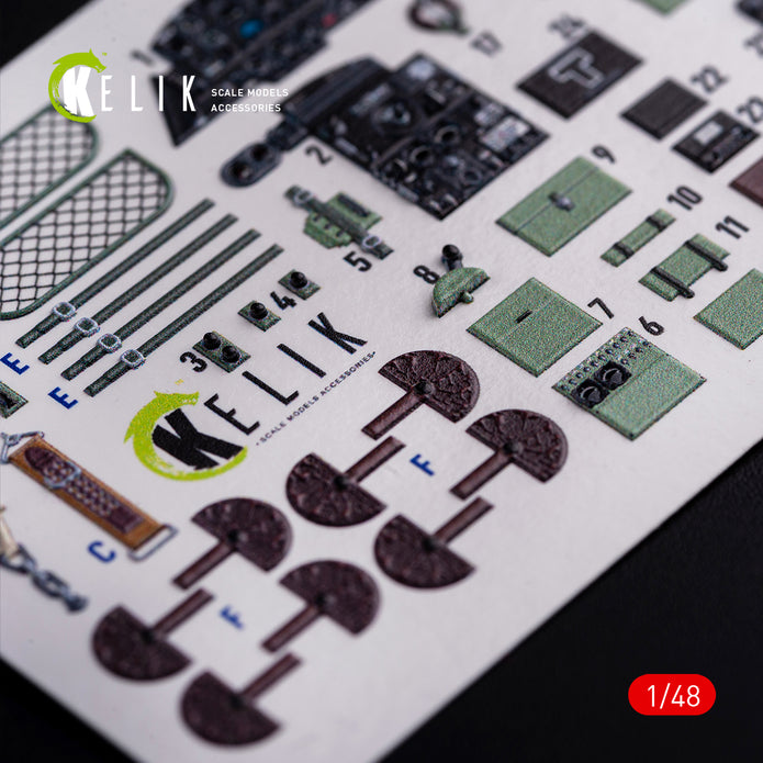 3D Decals Interior Aircraft Mitsubishi Ki-51 Sonia (for WingsyKits Plastic Model Kit) Scale 1:48 KeliK K48077 Japan (WW2)