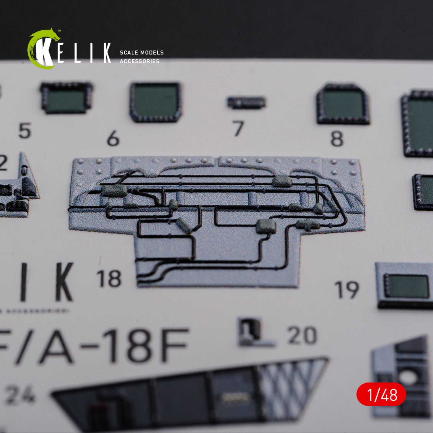 3D Decals Interior Aircraft Boeing F/A-18F Super Hornet (for MENG Plastic Model Kit) Scale 1:48 KeliK K48078 USA