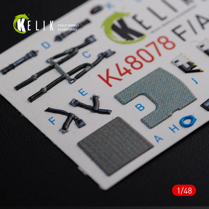 3D Decals Interior Aircraft Boeing F/A-18F Super Hornet (for MENG Plastic Model Kit) Scale 1:48 KeliK K48078 USA