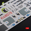 3D Decals Interior Aircraft Boeing F/A-18F Super Hornet (for MENG Plastic Model Kit) Scale 1:48 KeliK K48078 USA