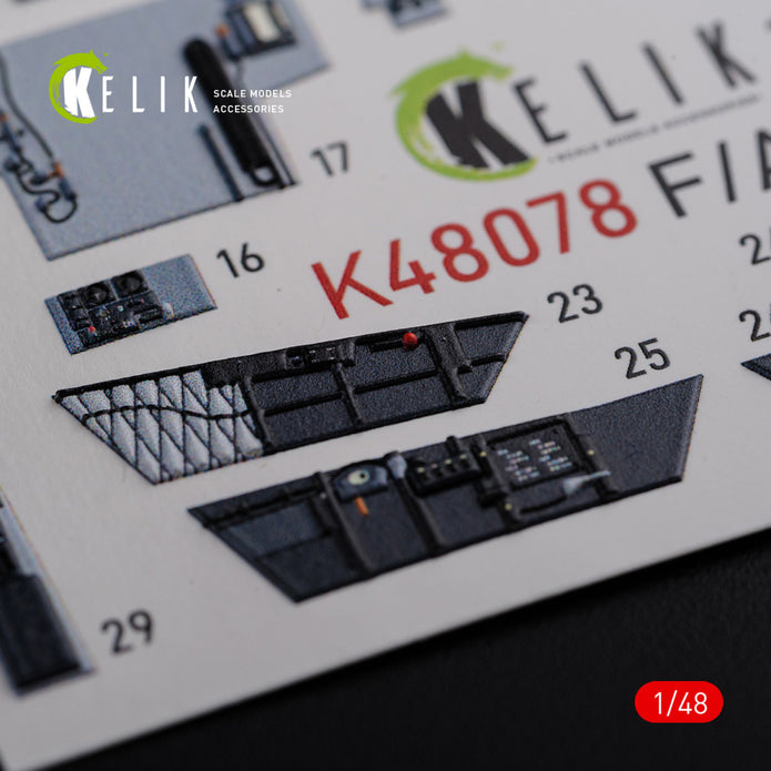 3D Decals Interior Aircraft Boeing F/A-18F Super Hornet (for MENG Plastic Model Kit) Scale 1:48 KeliK K48078 USA