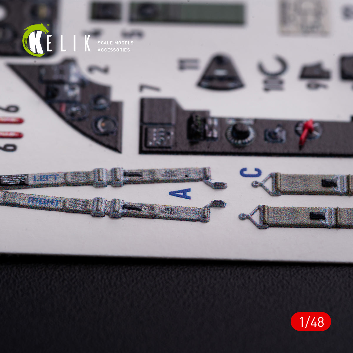 3D Decals Interior Aircraft FM-1 Wildcat/Martlet Mk.V (for Tamiya Plastic Model Kit) Scale 1:48 KeliK K48082 USA (WW2)