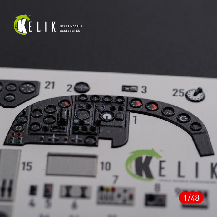 3D Decals Interior Aircraft Mitsubishi KI-21 (for ICM Plastic Model Kit) Scale 1:48 KeliK K48085 Japan (WW2)
