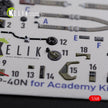 3D Decals Interior Aircraft Curtiss P-40N Warhawk (for Academy Plastic Model Kit) Scale 1:48 KeliK K48086 USA (WW2)